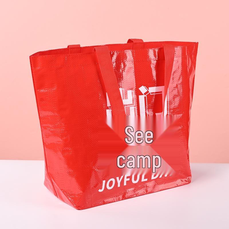 Joyful Wedding Celebration Custom Woven Tote - Colorful, Waterproof, Laminated