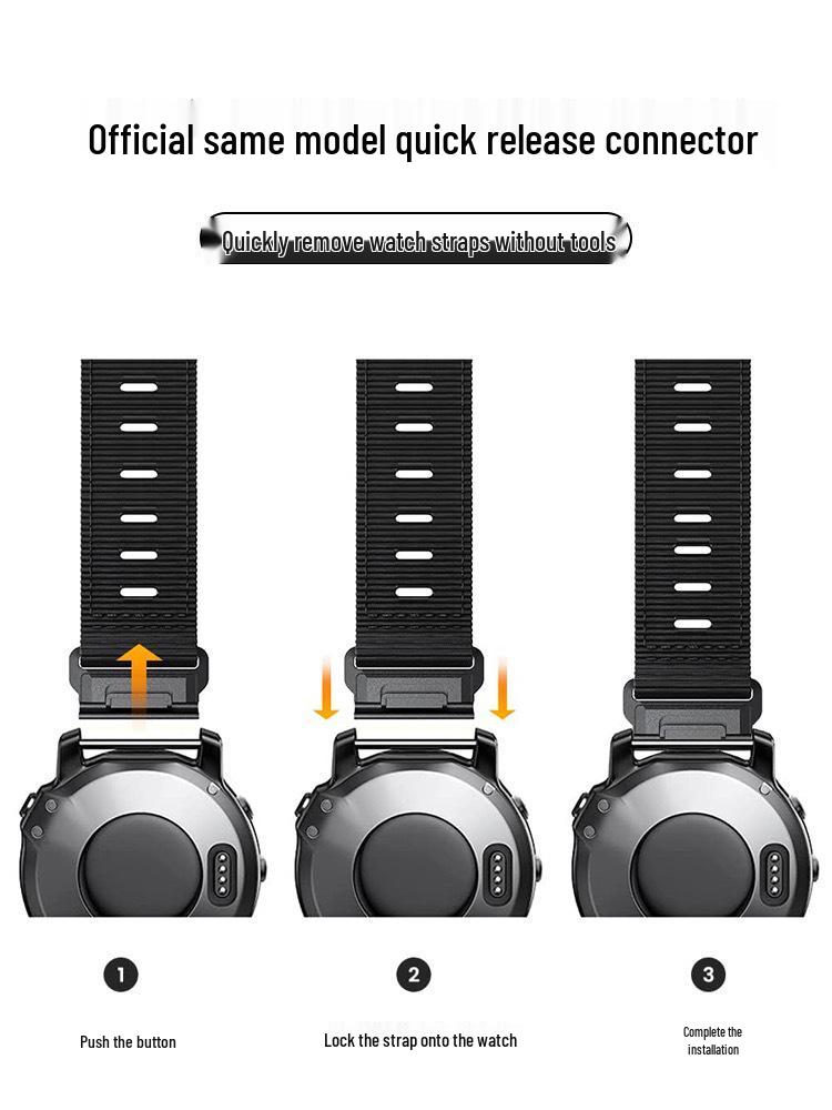 26/22mm Gewebtes Nylon Uhrenarmband für Garmin Fenix 7X Pro/6X/55X Taktische Modelle