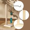 Decorative Wooden Wind Chime Holder Elegant Ornament with Metal Hook Suitable for Living Room