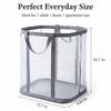 A03F-Mesh Laundry Basket Hamper With Reinforced Handles, Foldable Hanging Storage Bag For Bathroom, Dorm, Travel& Sports
