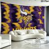 Minnesota Vikings Wandteppich Ästhetischer Wandbehang Bedruckter Stoffdecke Dekorative Wandteppiche für Schlafzimmer Wohnzimmer Heimdekoration