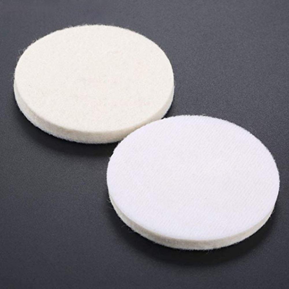 Professional Grade 80mm Wool Felt Buffing Pads Set of 2 for Refinishing