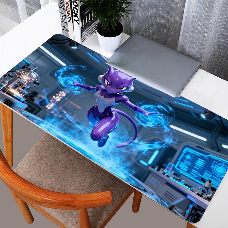 Mouse Pad Anime Pokemon Sylveon Cherry Blossom Anime Extended Gaming Mouse Pad NonSlip Large Desk Mat