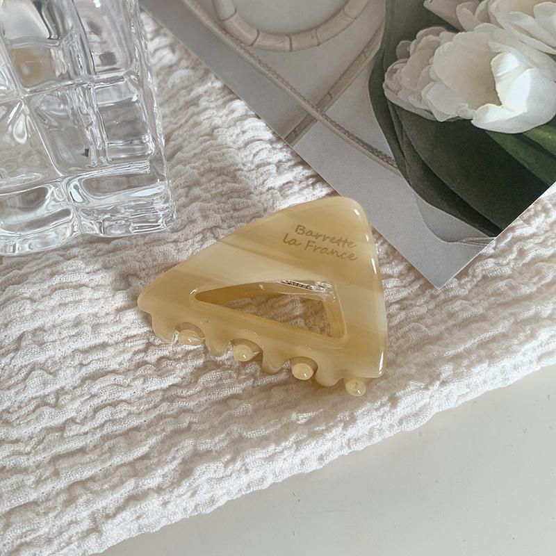 Korean New Fashion 2.5cm Mini Triangle Hollow Colorful Hair Clip Simple Advanced Acetic Acid Shark Clip Hair Accessories