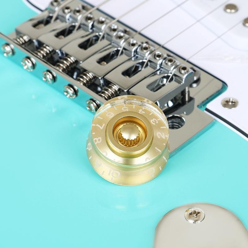 9Pieces Reinforced Guitar Volumes Knobs High Accuracy Control Smooth Rotation ABS Texture Suitable for Live Performances