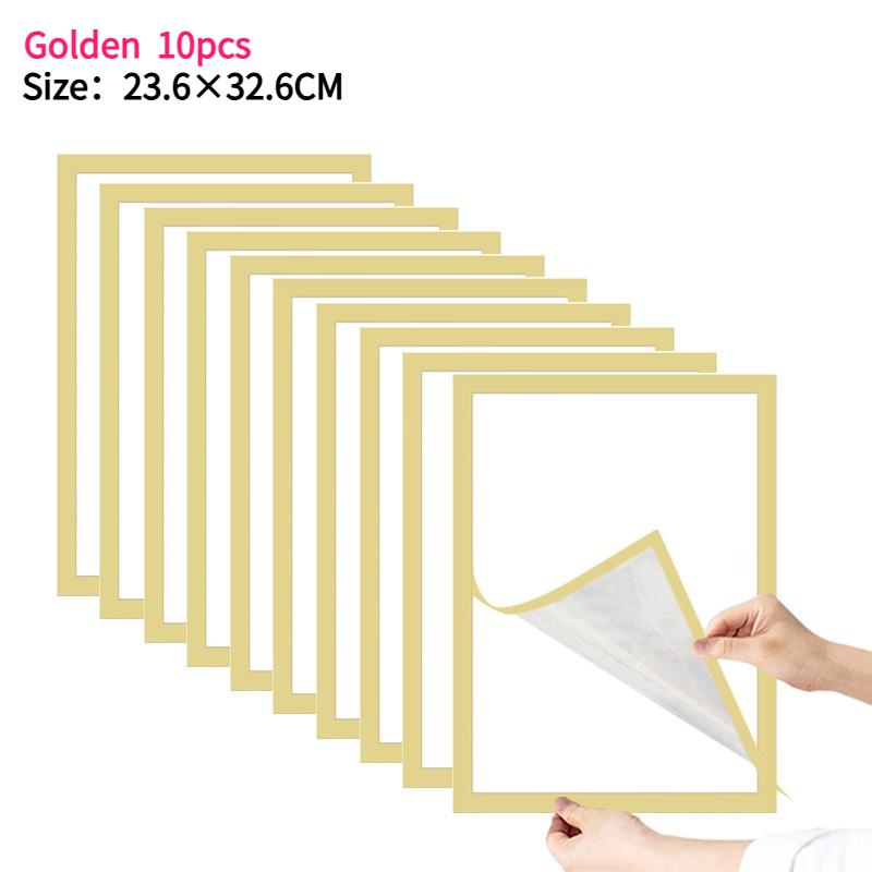 

10-Pack Magnetic Picture Frames A4 Size Plastic Self Diamond Painting Frame Material Reusable Display Frame for Home Wall Decor