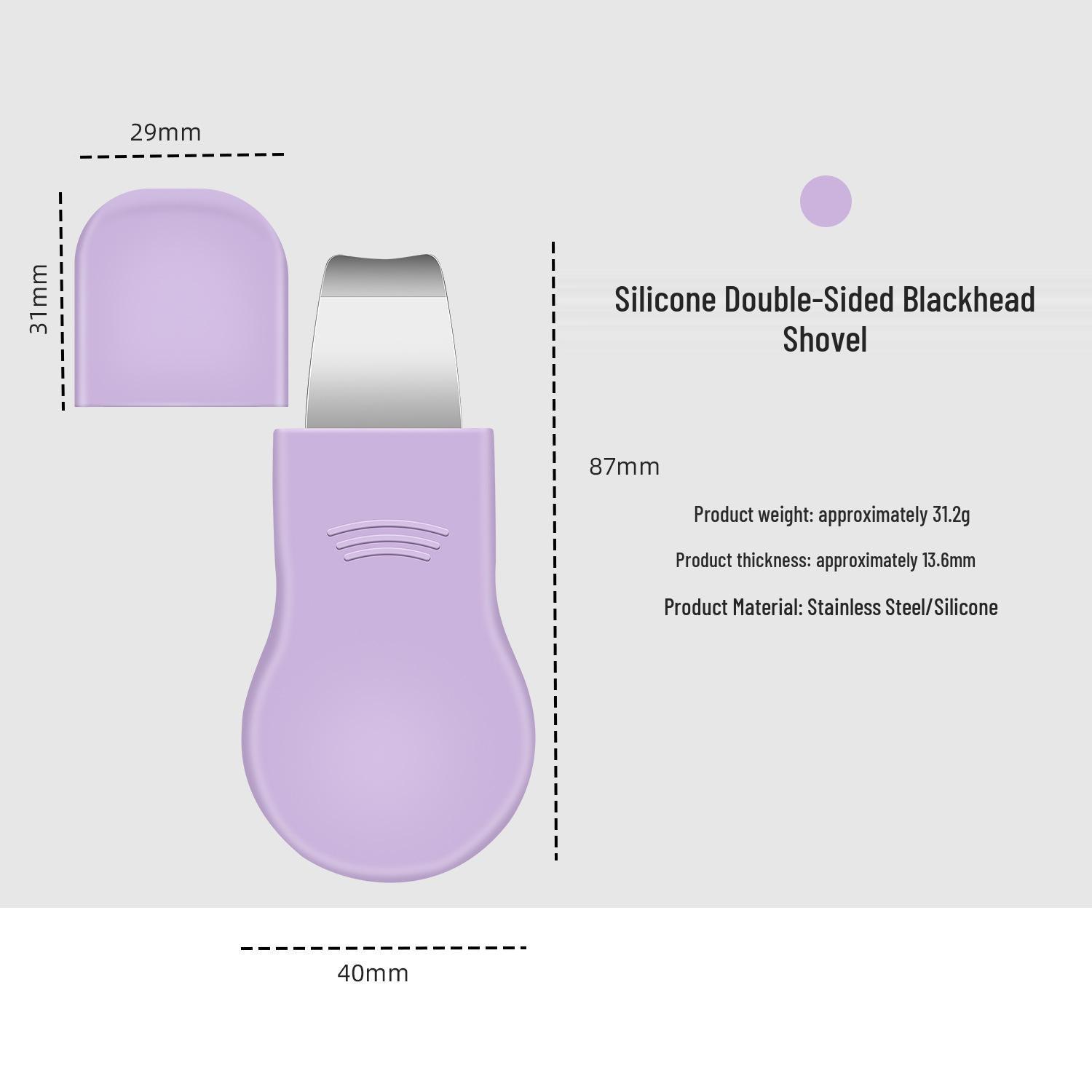 Double-Ended Blackhead Remover Spoon for Deep Cleaning and Pimple Treatment Silicone Dual-Use Blackhead Scraper