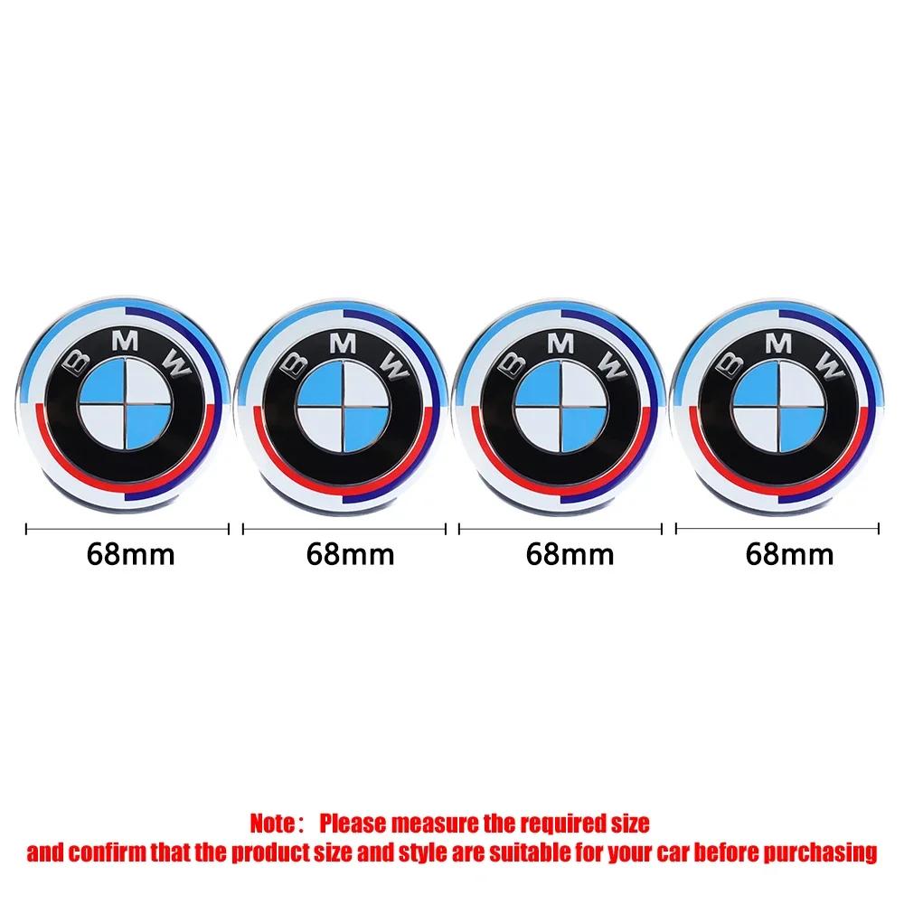 56/68mm Car Wheel Center Covers Hub Caps Auto Badge Hubcaps Replacement for BMW M3 M5 M6 X1 X3 E46 E90 E39 F10 F20 F30 G20 E60 M