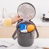 Handheld cylindrical insulated lunch bag, lunch box bag, portable, meal bag, waterproof, picnic bag, simple