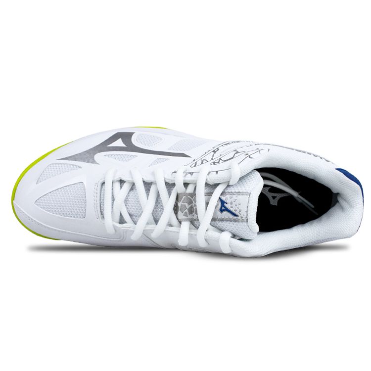 Mizuno Buty do badmintona Thunder Blade 2 Comprehensive Training Low-Top Unisex białe V1GA197005