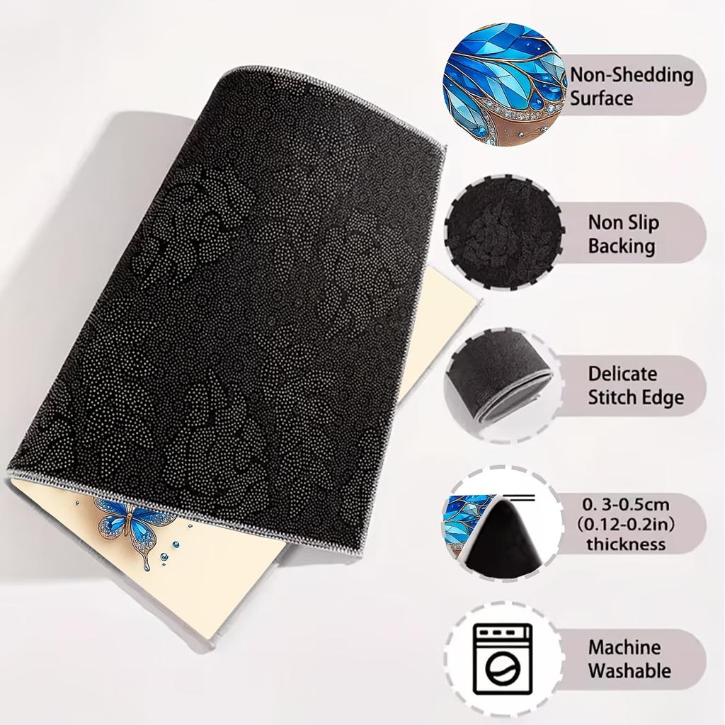 1Pcs Butterfly Polyester Car Trunk Mat Anti Slip Cargo Liner Waterproof Storage Protector for SUV Sedan