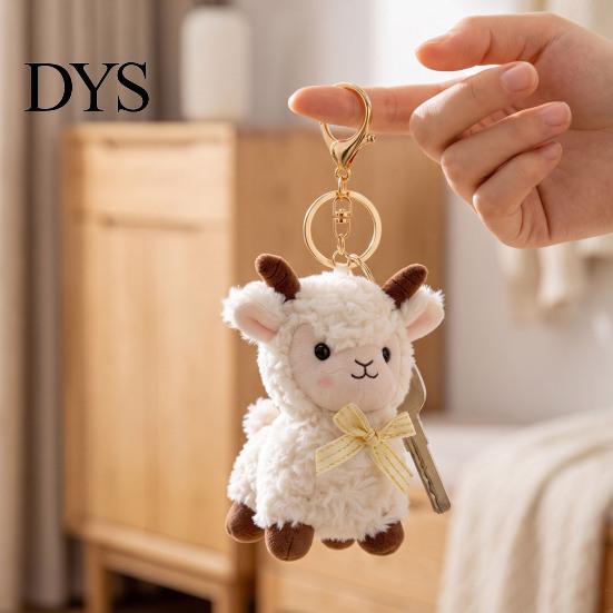 Portachiavi Peluche Ciondoli Borsa Lana Pecora Carina, Ciondolo Charm Borsa Agnello Morbido con Metallo Regalo di San Valentino per Lei Portachiavi, Mini Peluche