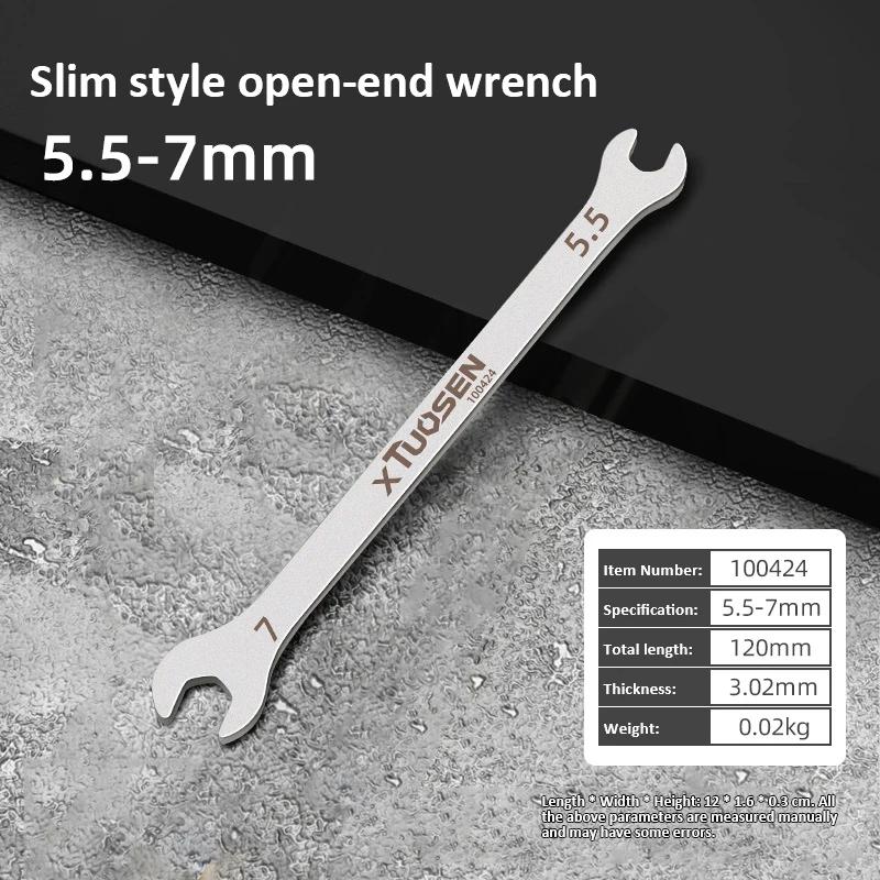 Ultra-thin Double Open End Wrench Dual Purpose Spanner for Bicycle Motorcycle Universal Dual Head Ratchet Wrench Car Repair Tool