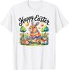 Capybara Easter Bunny Funny Rainbow Shirt Men Women Graphic Tee Casual Daily Cotton T-Shirt