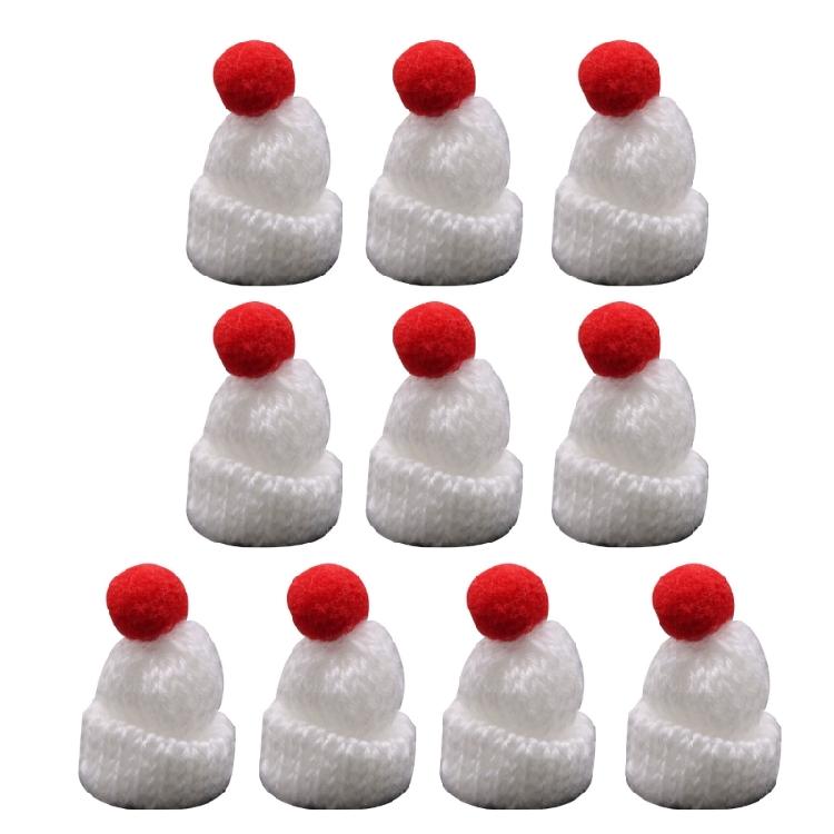 Confezione da 10 Mini Cappelli a Maglia per Artigianato Fai-da-Te Bambina Bambino