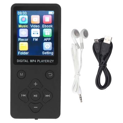 MP4 Player Multifunctional 1.8 Inch Color Screen BT 5.0 MP3 Music Player HiFi Music Player Supports Pictures Video