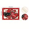 [Romantic Heart Placemats] 4/6/8pcs Heart-Shaped Red & Polka Dot Placemats | Machine-Washable Polyester, Rectangular Table Mats for Valentine's Day