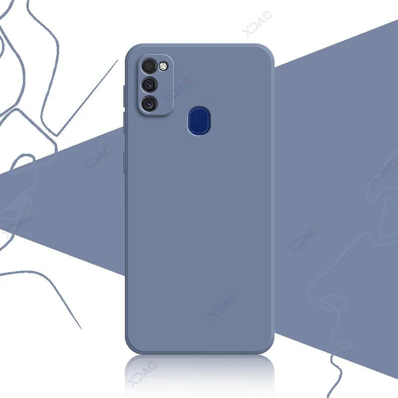 

Высококачественные квадратные жидкие силиконовые чехлы для телефонов Samsung Galaxy M21 M30S SamsungM21 360 Мягкий защитный чехол Anti-Daring Armor Samsung M30S серый