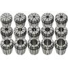 Collets De Serrage - vidaXL - ER25 - 15 Pcs - Acier Haute Qualité - Plage De 2 À 16 Mm