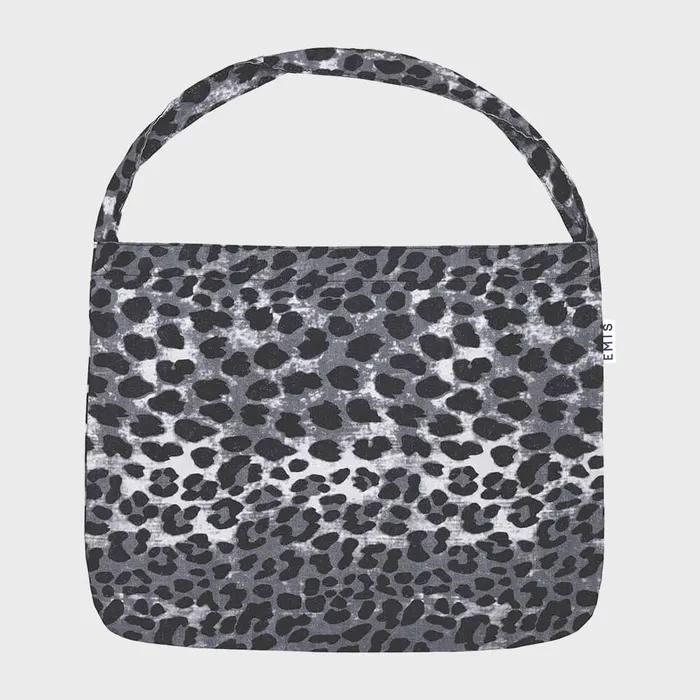 COTTON LEOPARD ECO BAG-GRAY