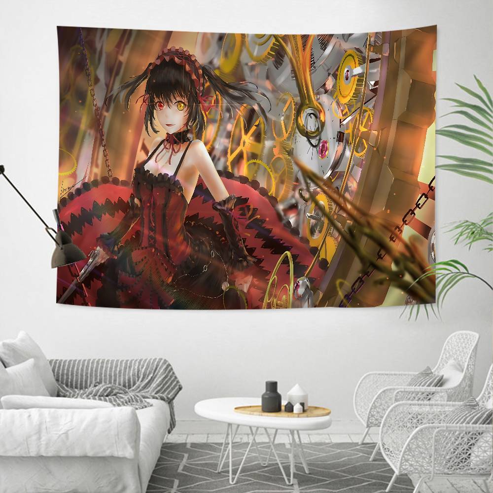 Date A Live DIY Wall Tapestry Art Science Fiction Room Home Decor Wall Art Decor