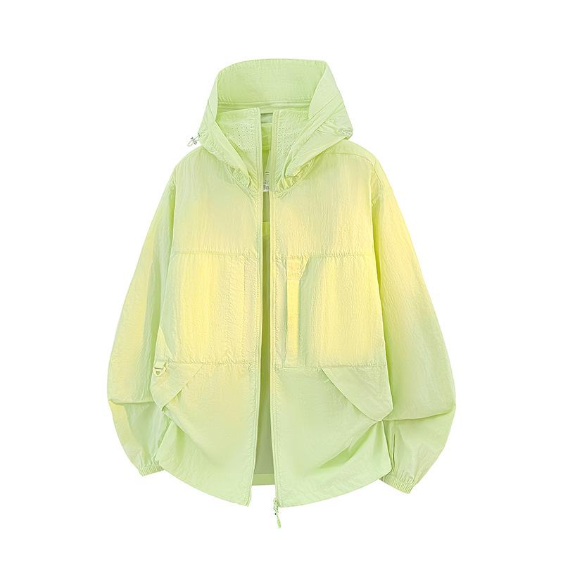 Summer Ice Silk Couple Ultra-thin Breathable Anti-ultraviolet Skin Clothing Outdoor Sunscreen Clothing Jacket
