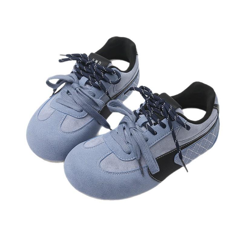 Atmosphere moral training shoes women's leather spring new inner height increase soft sole mango head ugly cute leisure sports Forrest Gump shoes