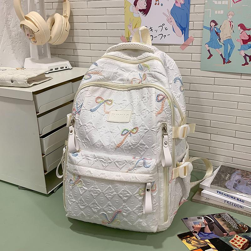 Schoolbag Schoolbag Female Newborn High Value Cute Bow Backpack Large Capacity Three To Six