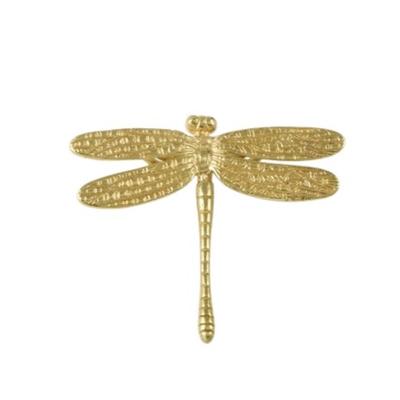 Retro Schmetterling/Libelle Messinggriff Möbelbeschläge Einzelbohrung Schranktürknöpfe Gold Vintage Kleiderschrank Schubladengriffe