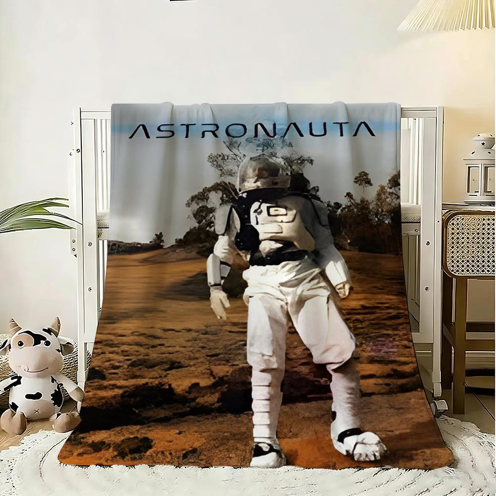 El Astronauta Throw Lightweight 240g Flannel Blanket Soft Skin-friendly for Summer Cooling 75X95CM