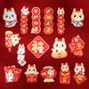 New Year Cartoon Pendants Bonsai Hangings Supplies Cute 3D Small Printing Bright Colors Creative Fashionable Festive Supplies