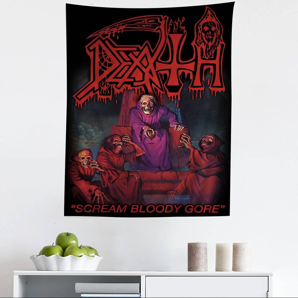 D-Deaths Mental Rock Band Printed Large Wall Tapestry Wall Hanging Decoration Household Decor Blanket