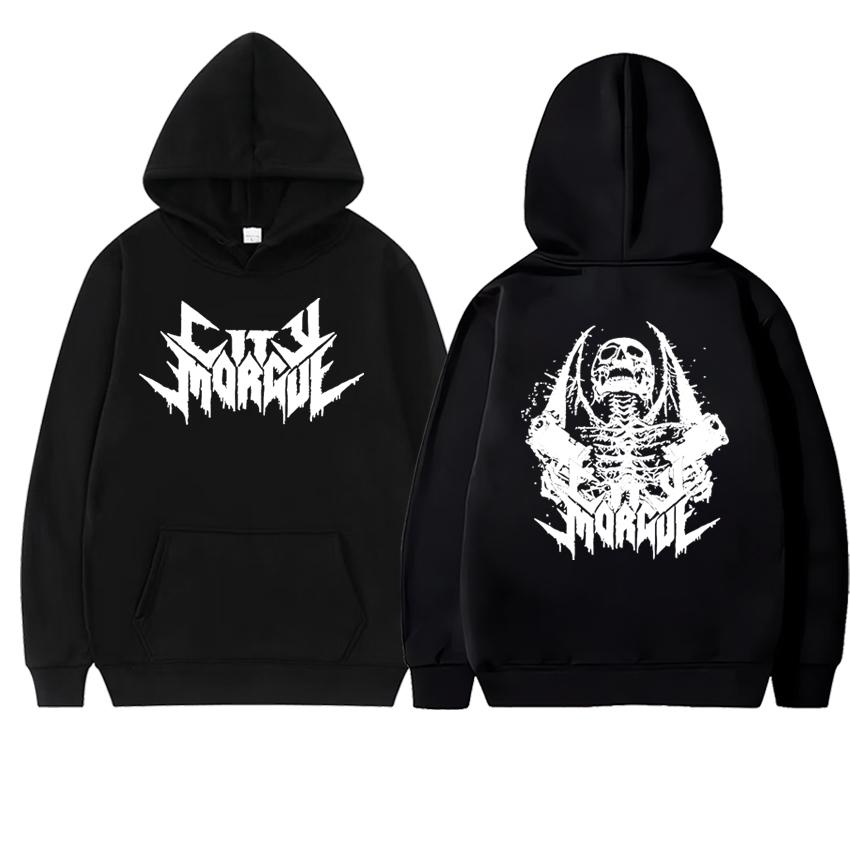 Rapper Zillakami Sosmula City Morgue Doppelseitiger Print Hoodie Fleece Sweatshirt Langarm Herren Damen Unisex Oversized Pullover