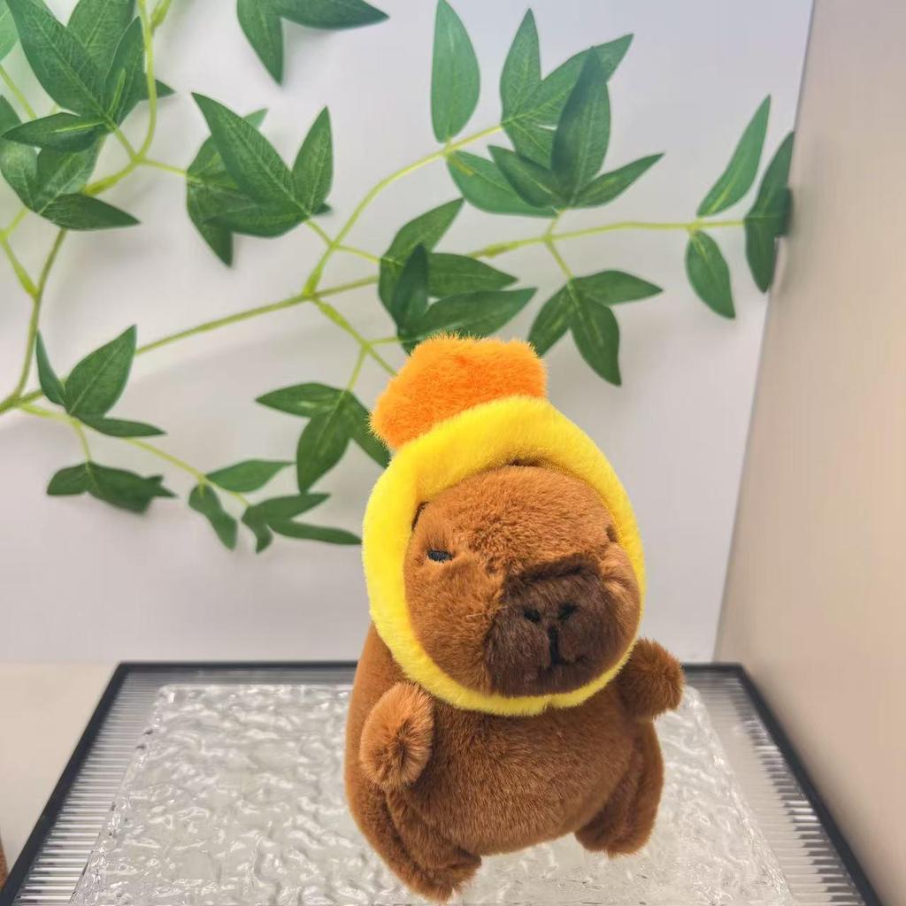 Hot Selling Turtle & Strawberry Hat Capybara Plush Doll Keychain Backpack Decoration