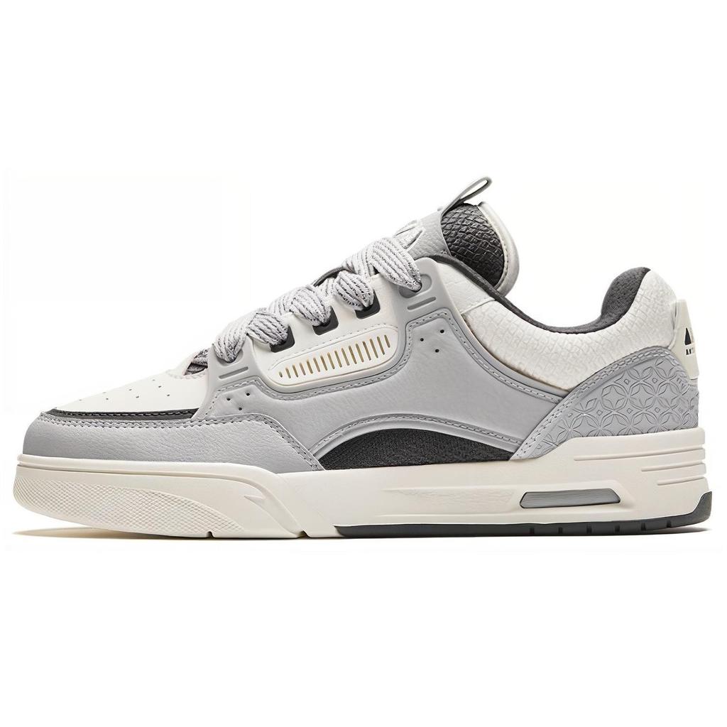 Anta AOJIE Slip Resistant Cushioning Abrasion Resistant Low top Skateboard Shoes Men's Gray 112418040-1