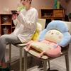 Cute Half Flower Plush Backrest Cushion Kid Cartoon Body Pillow For Bedroom Living Room Sofa Cozy Seat Cushion For Long Sitting