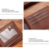 Men’s Leather Wallet Bifold Short Wallet Geometric Patchwork Design with ID Window Card Holder Slim Business Wallet