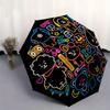 1pc BT21 Neon Lights Umbrella with Plastic Handle,Suitable for All Seasons Home Travel Outdoor UmbrellaM1115