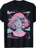 Women's Men T Shirt Streetwear Vintage Cyberpunk Anime Girl T Shirt Tee Summer Oversize Casual Trendy Y2K Retro Harajuku Hip Hop
