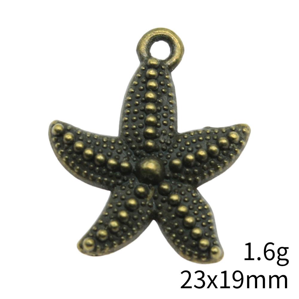 Seestern Meeres-Charms Kollektion Tier-Charms Für Strand-Thema DIY Armband Halskette Schmuckherstellung Zubehör Für