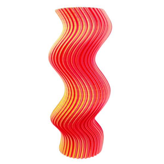 3D Printed Vase, Minimalist Vertical Striped Flower Vase, Nordic Style Flower Vase for Living Room TV Cabinet Coffee Shop Decor And Art Ornament