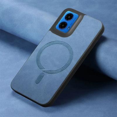 Etui G45 55 35 Magsafe do Motorola G55 Luxury Business Leather Wireless Charging Magnetic Back Panel Cover Moto G34 G35 G45 G 55 G Power Play