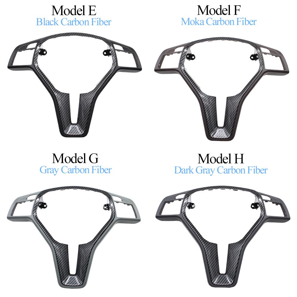 Carbon Fiber Car Steering Wheel Cover Trim Chrome Outer Panel Replacement For Benz C E GLK CLS Class W176 W204 W212 GLK204