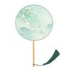 Classical Chinese Style Chinese Style Fan Handheld Tassels Embroidery Fan Round Floral Pattern Silk Fan Photography Prop