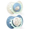 LOVI 22/916 Dynamic silicone pacifier 18+m 2 pcs Night&Day boy