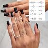 1 Sheet Sun Crescent Totem Chain Temporary Tattoos For Women Finger, Fake Tattoo Sticker Waterproof Long Lasting Realistic Tatoo