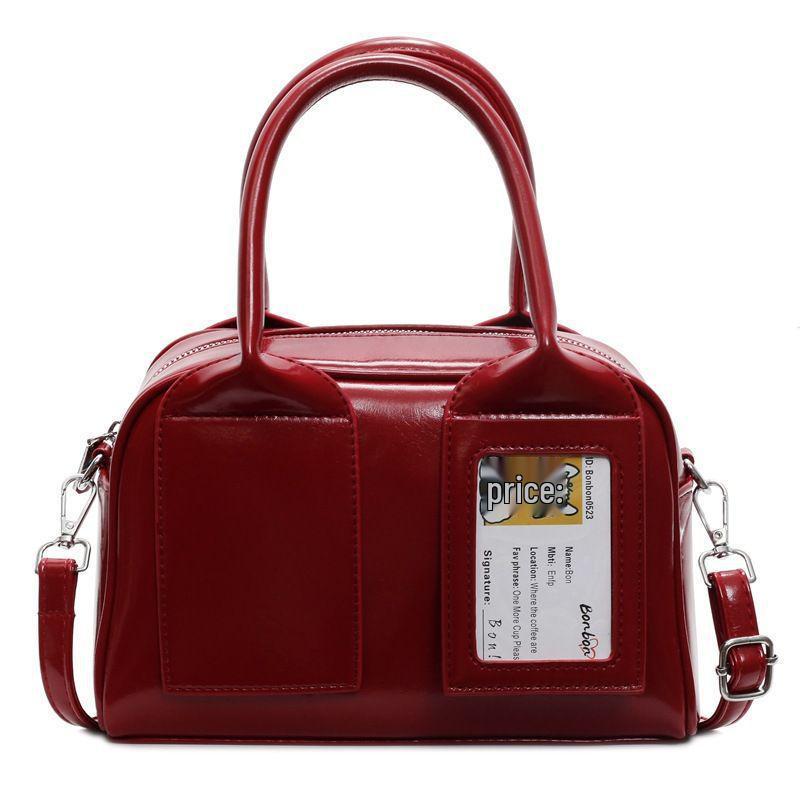 Compact Kpop Crossbody Women's Boston Pillow Bag - Small Capacity for Cards