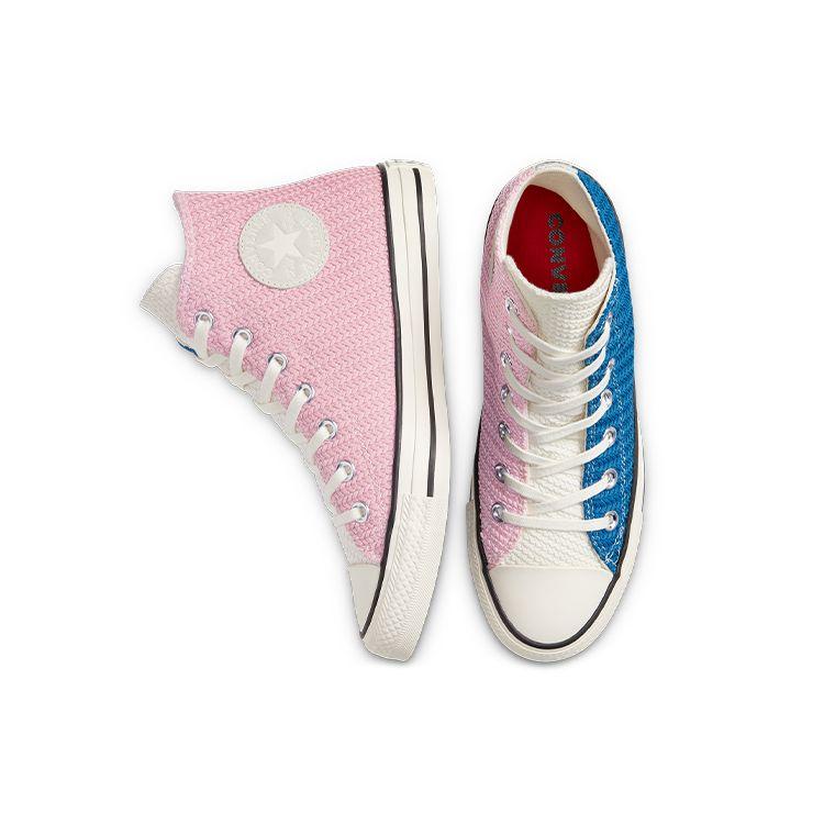Converse Chuck Taylor All Star Everyday Vielseitige High-Top Canvas Schuhe Damen Sneaker Blau Rosa 568664C