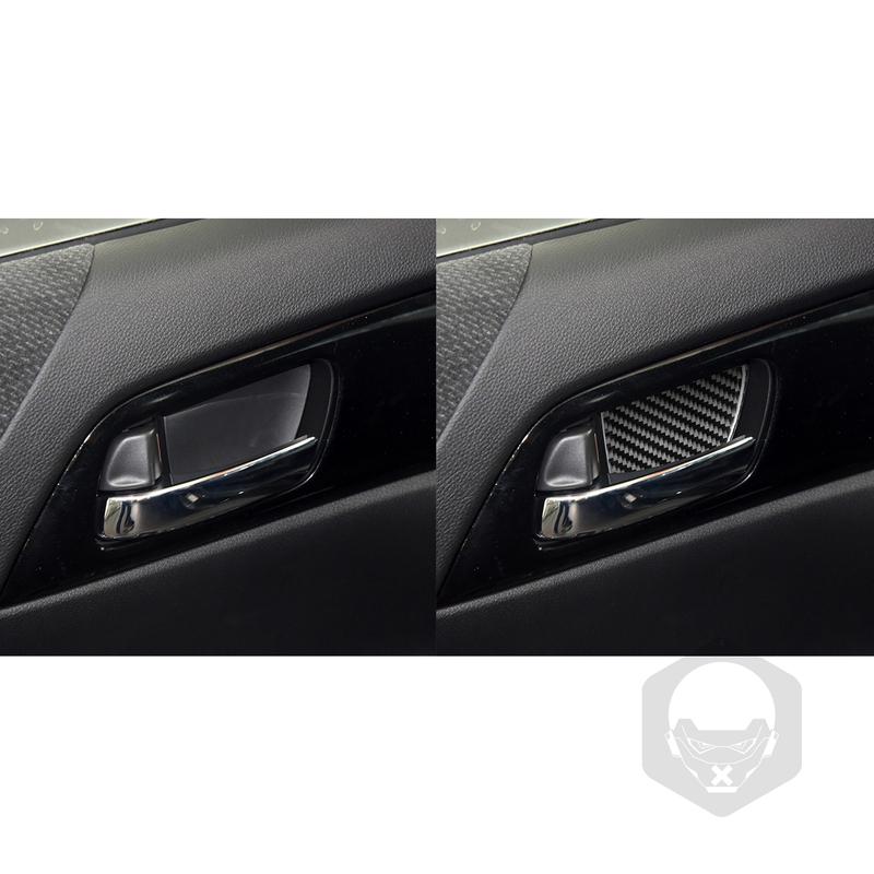 Real Carbon Fiber Car Accessories Door Handle Bowl Panel Trim Cover Soft Sticker For Honda Accord 9th Gen 2014 2015 2016 2017