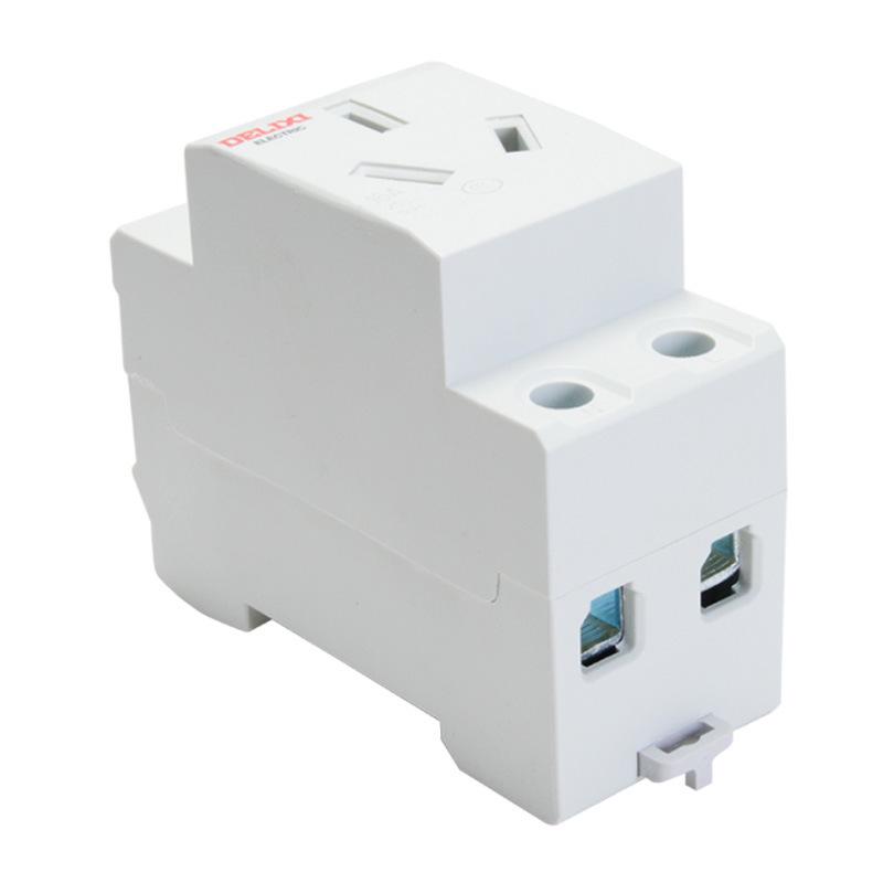 Delixi DZ47X 16A Three-Pin Modular Rail Socket
